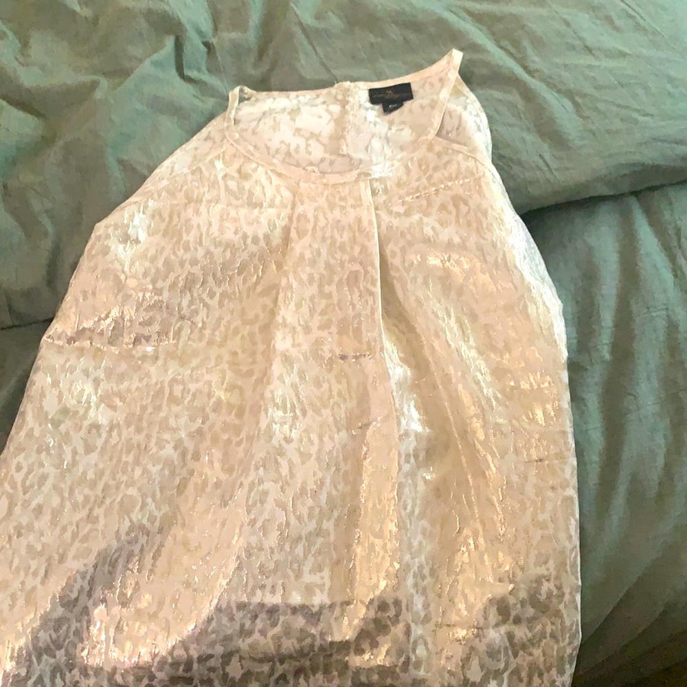 White leopard spotted top